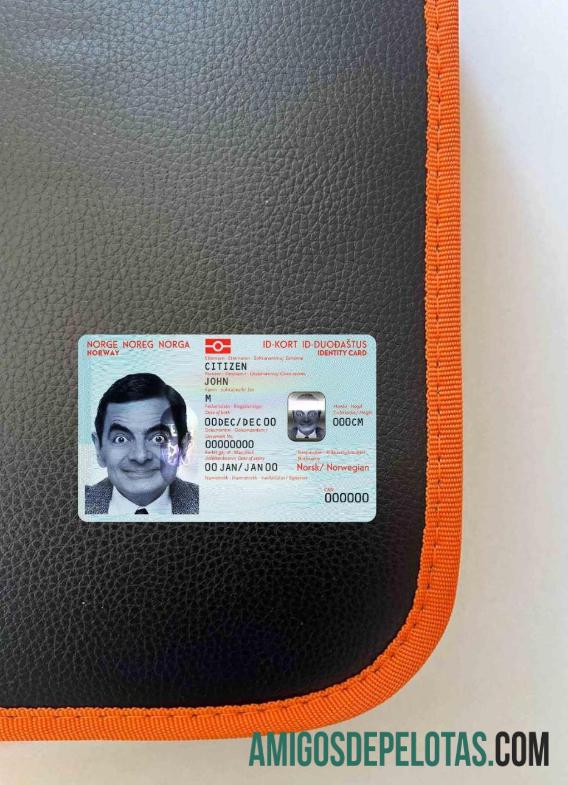 Norway ID olhar de foto frente exemplo